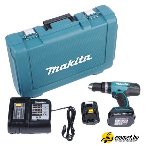 Дрель-шуруповерт Makita DDF453SYE (с 2-мя АКБ, кейс)