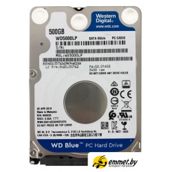 Жесткий диск WD Blue 500GB WD5000LPZX