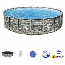 Каркасный бассейн Bestway Power Steel Камень 56883 (610x132)