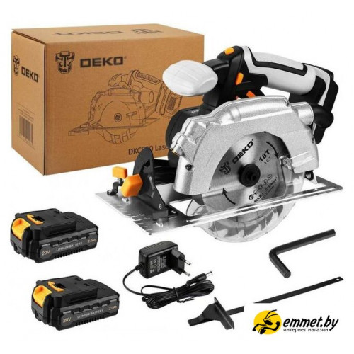 Дисковая (циркулярная) пила Deko DKCS20 Laser 063-4210 (с 2-мя АКБ)