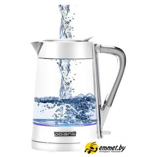 Электрический чайник Polaris PWK 1715CGL Water Way Pro (белый)