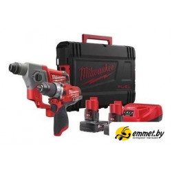 Наборы электроинструментов Milwaukee 4933459813 (шуруповерт, перфоратор, 2 АКБ, кейс)