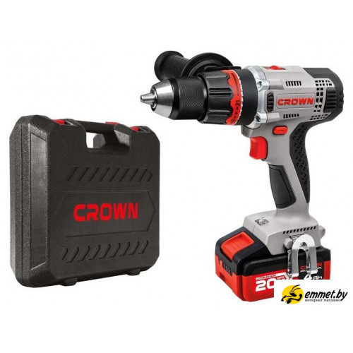 Дрель-шуруповерт Crown CT21076HMX-4 BMC (с 2-мя АКБ, кейс)