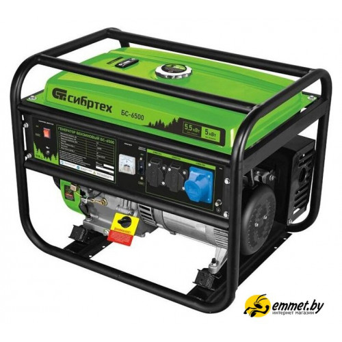 Бензиновый генератор СибрТех БС-6500