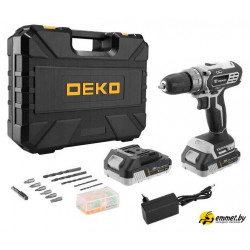 Дрель-шуруповерт Deko DKCD20 Black Edition SET 3 063-4050 (с 2-мя АКБ, кейс)
