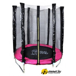 Батут Atlas Sport 140 см - 4.5ft (на эластичных ремнях, розовый)