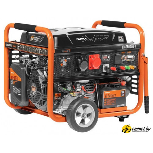 Бензиновый генератор Daewoo Power GDA 9500DPE-3