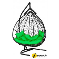 Подвесное кресло LetoLux Dublin (черный/зеленый)