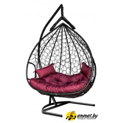 Подвесное кресло LetoLux Dublin (черный/бордовый)