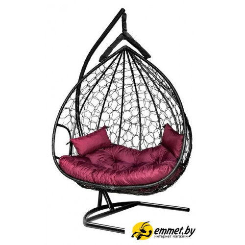 Подвесное кресло LetoLux Dublin (черный/бордовый)