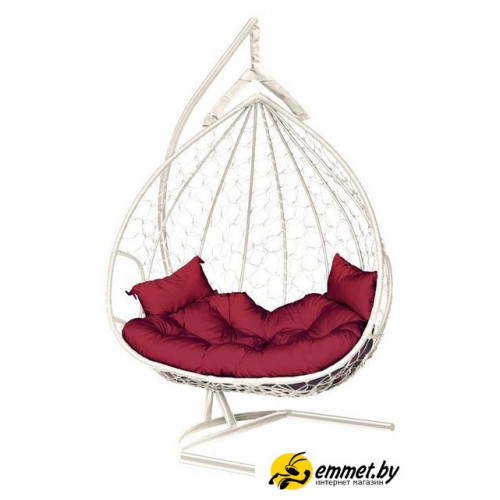 Подвесное кресло LetoLux Dublin (белый/бордовый)