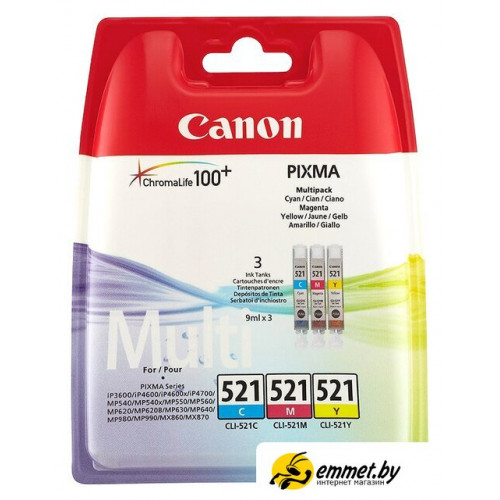 Картридж Canon CLI-521 C/M/Y Multipack
