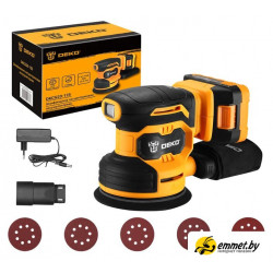 Эксцентриковая шлифмашина Deko DKCG20-125 063-4022 (с 1-м АКБ)