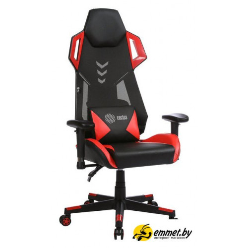 Игровое (геймерское) кресло CACTUS CS-CHR-090BLR (черный/красный)