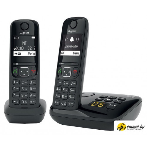 Радиотелефон Gigaset AS690A DUO RUS (черный)