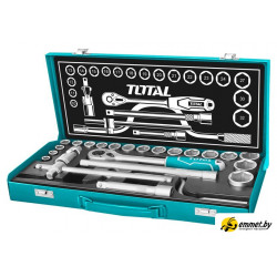 Набор трещотка с головками Total THT141253 (24 предмета)