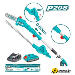 Кусторез + высоторез Total TPTS201681 (с 1-м АКБ)