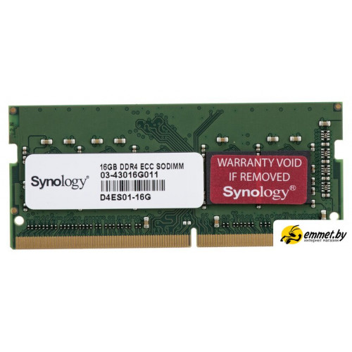 Оперативная память Synology 16ГБ DDR4 SODIMM D4ES01-16G
