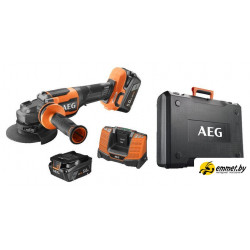 Угловая шлифмашина AEG Powertools BEWS 18-125BLPX2-502C 4935480858 (с 2-мя АКБ)