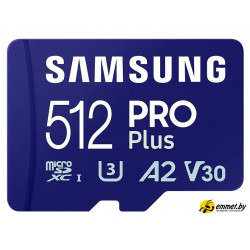 Карта памяти Samsung PRO Plus microSDXC 512GB MB-MD512SA/EU (с адаптером)