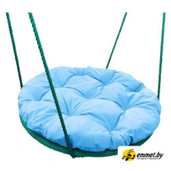 Подвесное кресло M-Group Гнездо в оплетке 1.2м 17069903 (голубая подушка)