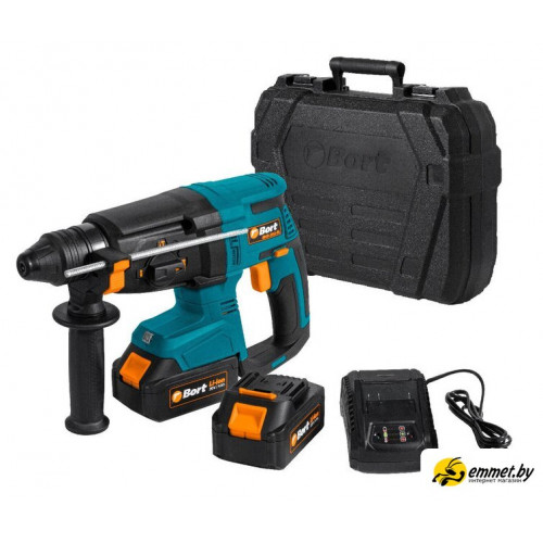 Перфоратор Bort BHD-20LI-BL (с 2-мя АКБ, кейс)