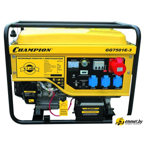 Бензиновый генератор Champion GG7501E-3