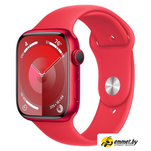 Умные часы Apple Watch Series 9 45 мм (алюминиевый корпус, красный/красный, спорт
