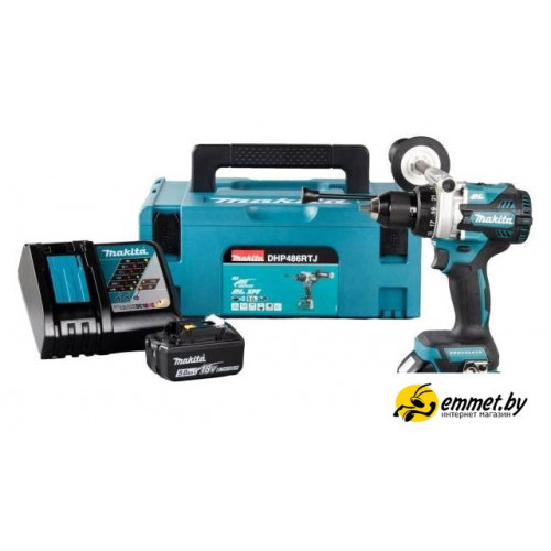 Ударная дрель-шуруповерт Makita DHP486RTJ (с 2-мя АКБ 5 Ач, кейс)