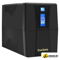 Источник бесперебойного питания ExeGate Power Smart ULB-1000.LCD.AVR.2SH.RJ.USB EX292792RUS