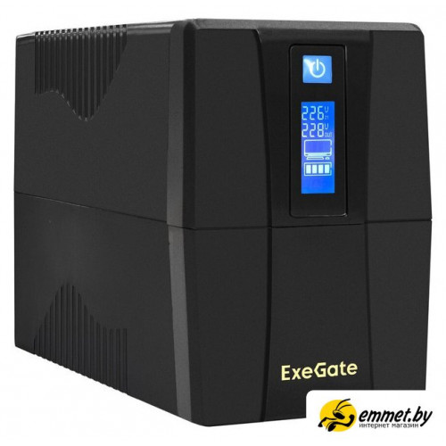 Источник бесперебойного питания ExeGate Power Smart ULB-1000.LCD.AVR.2SH.RJ.USB EX292792RUS
