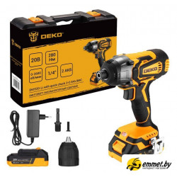 Винтоверт Deko DKIS20-Li Set 063-4392 (с 2-мя АКБ, кейс)