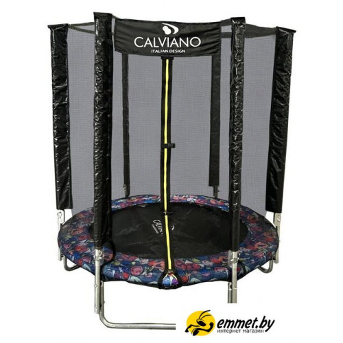 Батут Calviano Smile 140 см-4.5FT с внешней сеткой складной
