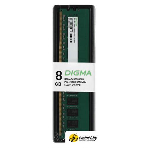 Оперативная память Digma 8ГБ DDR4 3200 МГц DGMAD43200008D