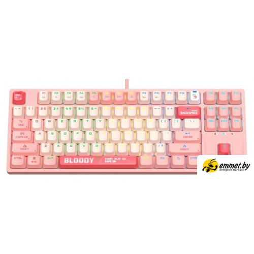Клавиатура A4Tech Bloody S87 Energy Pink (Bloody BLMS Red Plus)