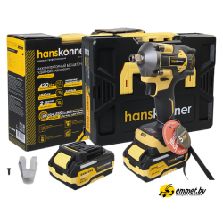 Гайковерт Hanskonner HCD20420BLC (с 1-им АКБ, кейс)