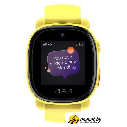 Детские умные часы Elari KidPhone 4G Lite (желтый)