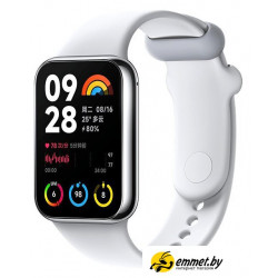 Фитнес-браслет Xiaomi Smart Band 8 Pro (серебристый, с белым силиконовым ремешком, меж Фитнес-браслет Xiaomi Smart Band 8 Pro (серебристый, с белым силиконовым ремешком, меж
