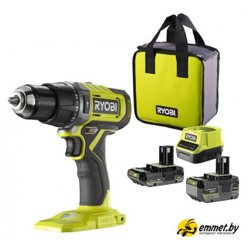 Ударная дрель-шуруповерт Ryobi RPD18-2C42S 5133005525 (с 2-мя АКБ 2 Ач+4 Ач, сумка)