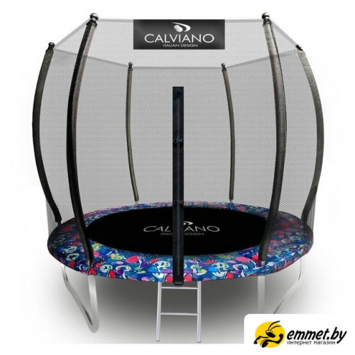 Батут Calviano Outside Master Smile 312 см - 10ft (внешняя сетка, с лестницей)