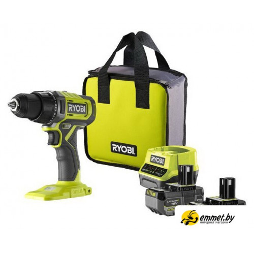 Дрель-шуруповерт Ryobi RDD18-2C42S 5133005521 (с 2-мя АКБ 2 Ач+4 Ач, сумка)