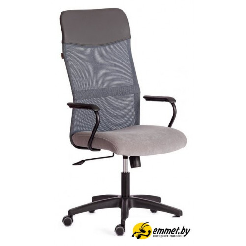 Офисное кресло TetChair Practic флок/кожзам (серый)