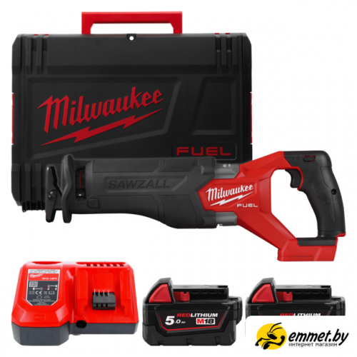 Сабельная пила Milwaukee Fuel M18 M18FSZ-502X 4933478291 (с 2-мя АКБ, кейс)