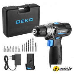 Дрель-шуруповерт Deko DKCD12V PRO 083-1007 (с 2-мя АКБ, кейс)