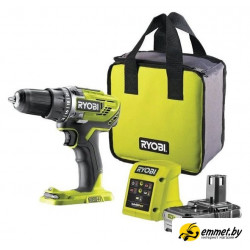Дрель-шуруповерт Ryobi R18DD3-115S 5133005301 (с 1-им АКБ 1.5 Ач, сумка)