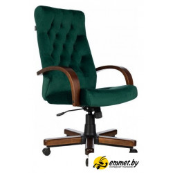 Офисное кресло Бюрократ T-9928WALNUT Fabric (зеленый Italia Green/дерево)