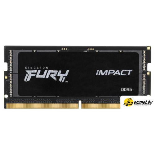 Оперативная память Kingston FURY Impact 16ГБ DDR5 SODIMM 6400 МГц KF564S38IB-16