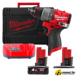 Ударная дрель-шуруповерт Milwaukee M12 FUEL M12FPD2-402X 4933479869 (с 2-мя АКБ 4 Ач, кейс)