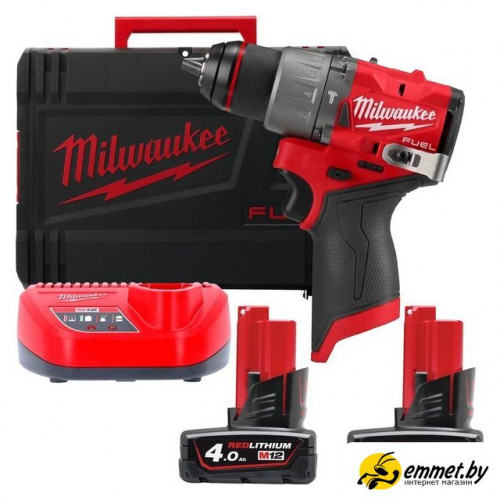 Ударная дрель-шуруповерт Milwaukee M12 FUEL M12FPD2-402X 4933479869 (с 2-мя АКБ 4 Ач, кейс)