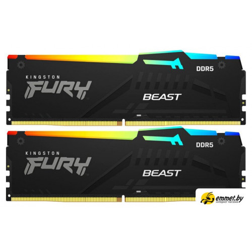 Оперативная память Kingston FURY Beast RGB 2x16ГБ DDR5 6400 МГц KF564C32BBEAK2-32 Оперативная память Kingston FURY Beast RGB 2x16ГБ DDR5 6400 МГц KF564C32BBEAK2-32
